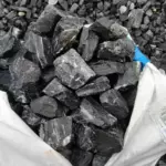 Доломит колотый 1 т, камень для габиона, сухого ручья и ландшафта, чёрный с белыми прожилками