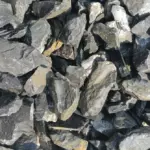 Щебень черный сланец 1 т, фракция 5-10 / 10-20 / 20-40 мм, каменная крошка, отсев, мульча, цвет графитовый